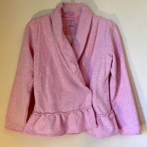 Lands' End Pink Sweatshirt Cardigan 14